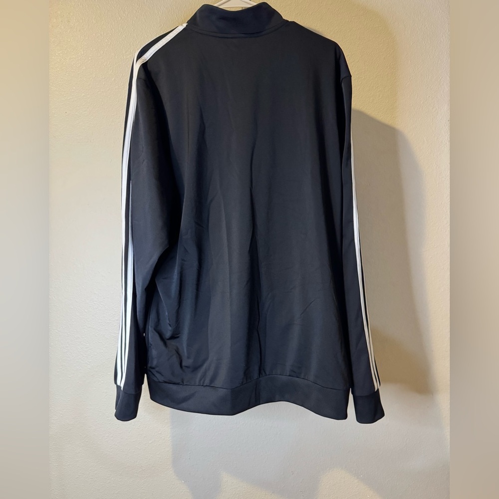 Adidas Men's Black Windbreaker Jacket - Picture 2 of 3